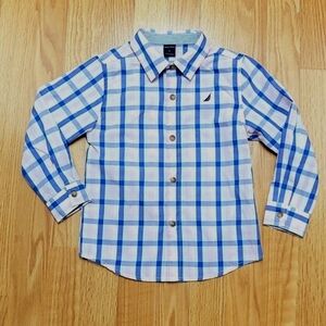 NWOT Nautica boys size 4 long sleeve collared button down